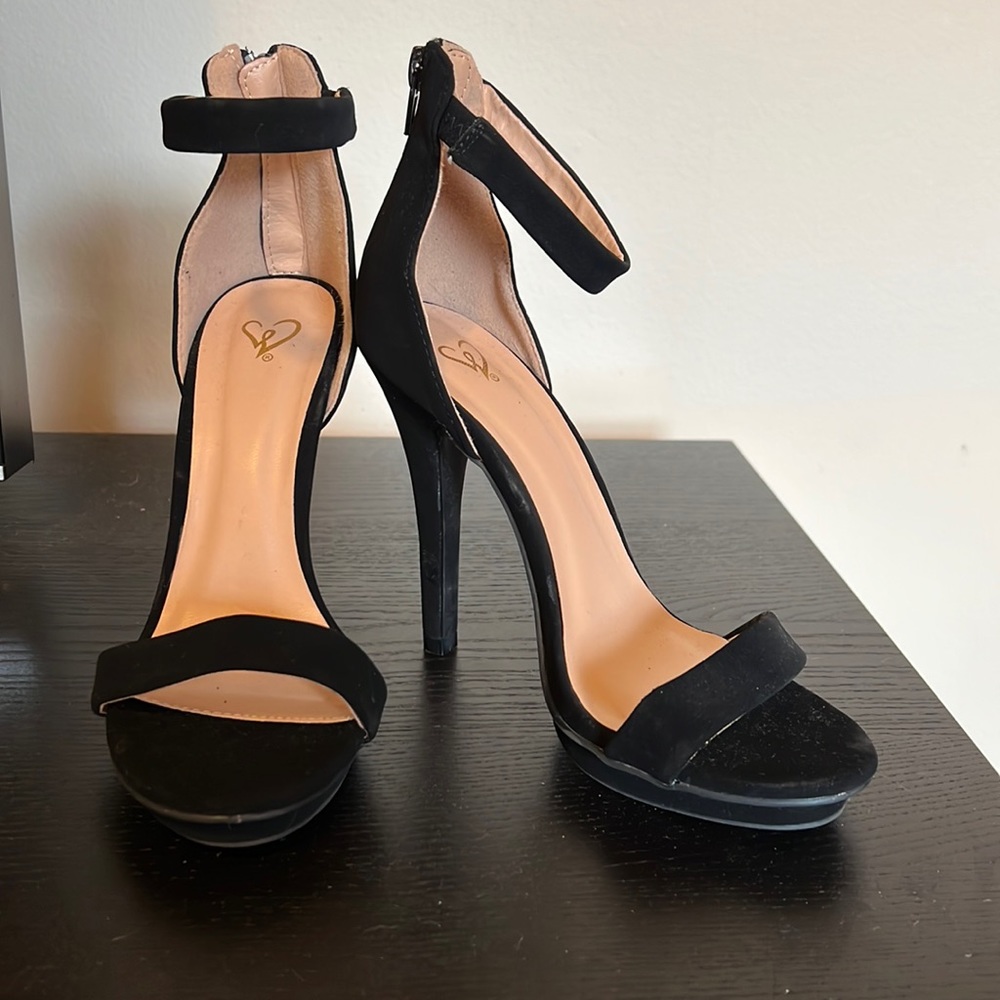Black Strappy Heels